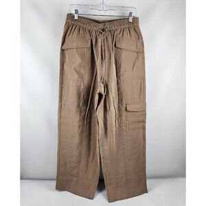 Madewell Pants Womens Medium Tan Cargo Pants in Softdrape Wide Leg NL207